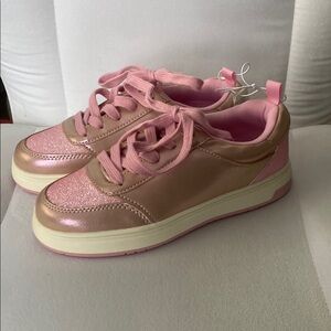 Pink Glitter Kids Sneakers
